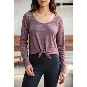 Aeropostale Aero Women's pullover Purple Tie cropped Top Shirt size XL NWT‎